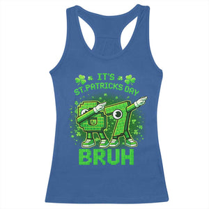 Its St Patricks Day 67 Bruh Racerback Tank Top Funny Shamrock Six Seven 6 7 Meme Gen Alpha TS10 Royal Blue Print Your Wear