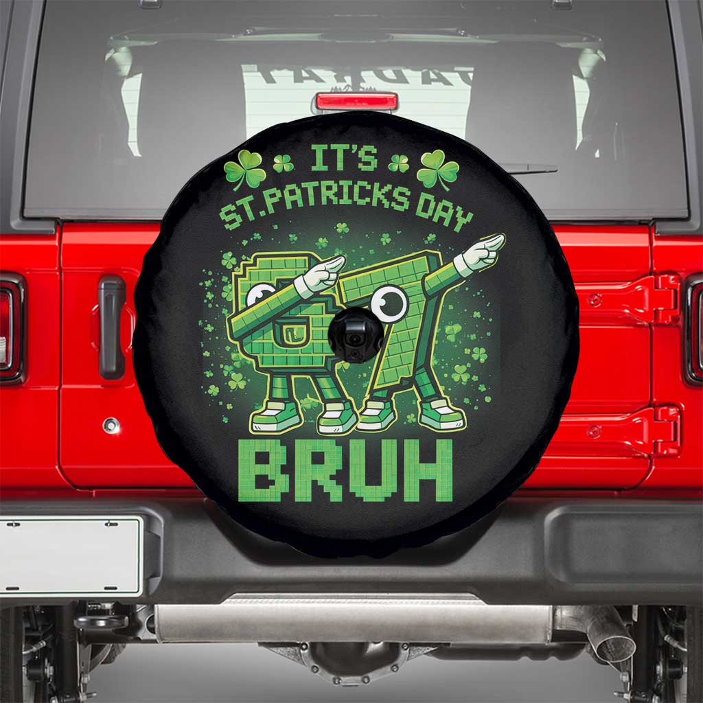 Its St Patricks Day 67 Bruh Spare Tire Cover Funny Shamrock Six Seven 6 7 Meme Gen Alpha TS10 Black Print Your Wear