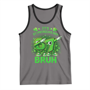 Its St Patricks Day 67 Bruh Tank Top Funny Shamrock Six Seven 6 7 Meme Gen Alpha TS10 Deep Heather Black Print Your Wear