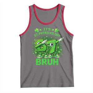Its St Patricks Day 67 Bruh Tank Top Funny Shamrock Six Seven 6 7 Meme Gen Alpha TS10 Deep Heather Red Print Your Wear