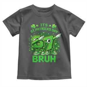 Its St Patricks Day 67 Bruh Toddler T Shirt Funny Shamrock Six Seven 6 7 Meme Gen Alpha TS10 Dark Heather Print Your Wear