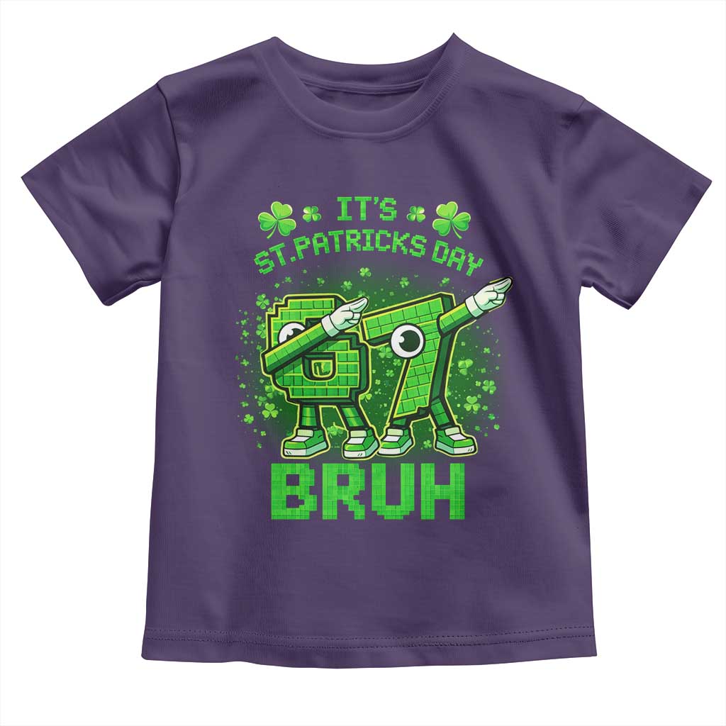Its St Patricks Day 67 Bruh Toddler T Shirt Funny Shamrock Six Seven 6 7 Meme Gen Alpha TS10 Purple Print Your Wear