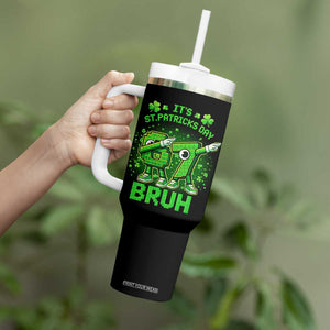 Its St Patricks Day 67 Bruh Tumbler With Handle Funny Shamrock Six Seven 6 7 Meme Gen Alpha TS10 Print Your Wear