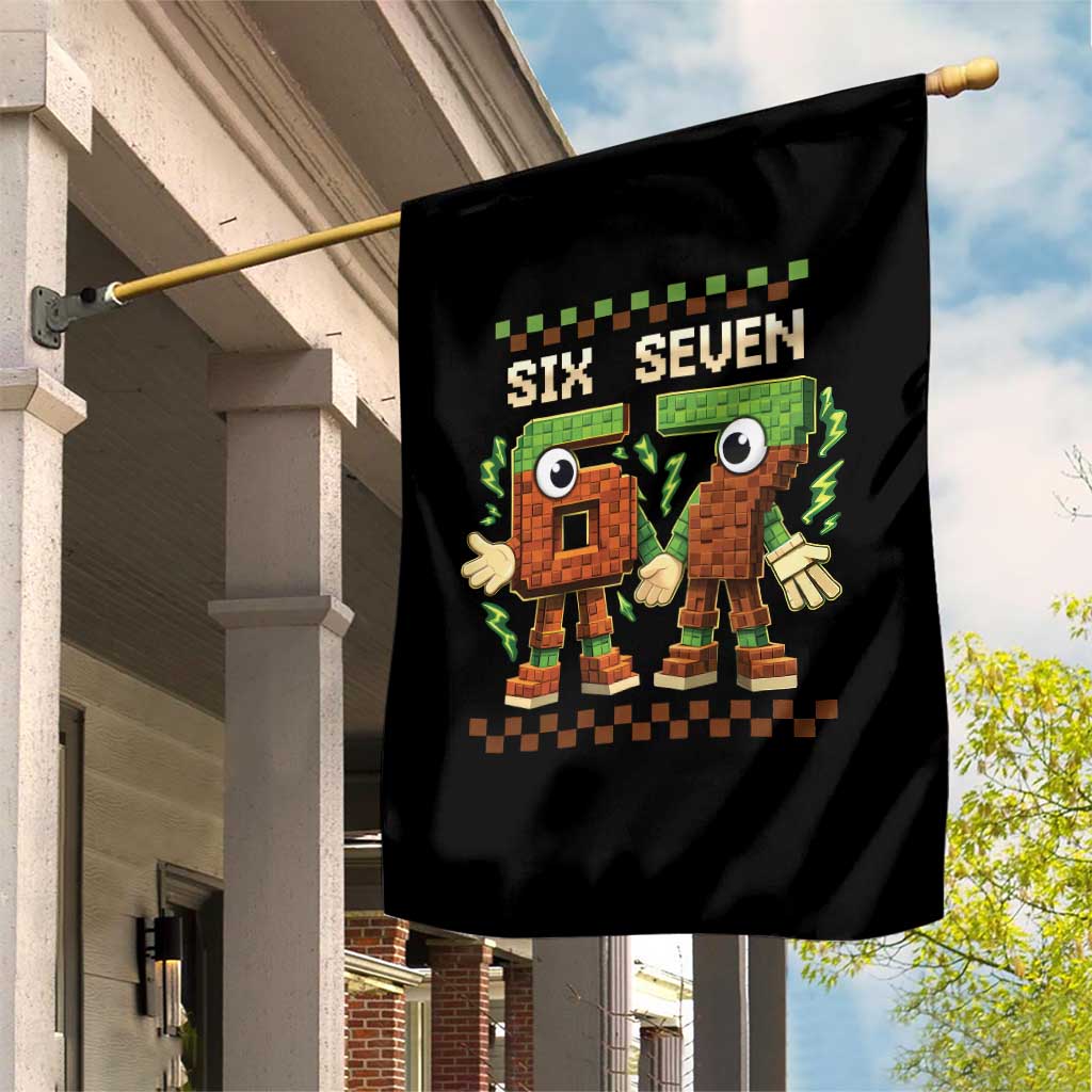 Six Seven Brainrot Italian Funny 67 Garden Flag Checkered Kids Gaming Meme TS10 Print Your Wear