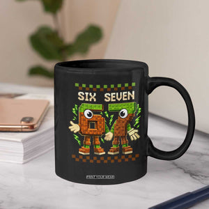 Six Seven Brainrot Italian Funny 67 Coffee Mug Checkered Kids Gaming Meme TS10 Print Your Wear
