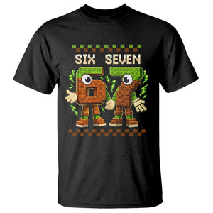 Six Seven Brainrot Italian Funny 67 T Shirt Checkered Kids Gaming Meme TS10 Black Print Your Wear