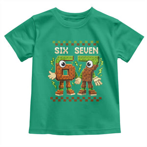 Six Seven Brainrot Italian Funny 67 Toddler T Shirt Checkered Kids Gaming Meme TS10 Irish Green Print Your Wear