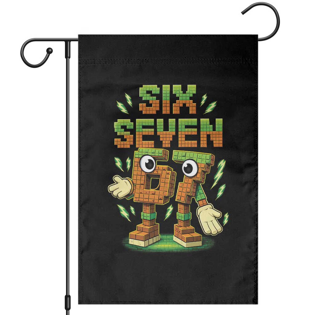 Six Seven Brainrot Italian Funny 67 Kids Gaming Meme Garden Flag TS10 Black Print Your Wear