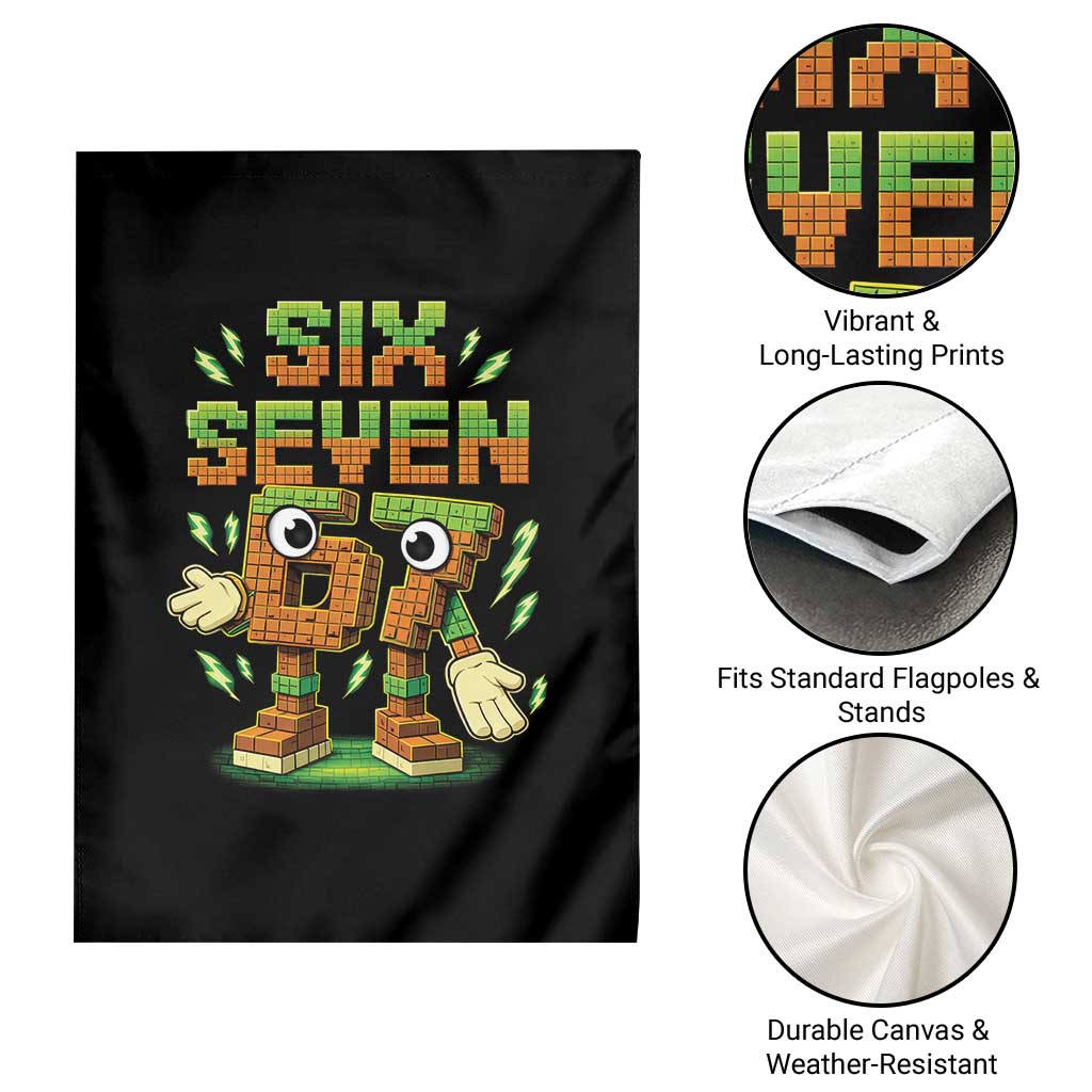 Six Seven Brainrot Italian Funny 67 Kids Gaming Meme Garden Flag TS10 Print Your Wear