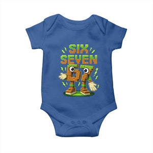Six Seven Brainrot Italian Funny 67 Kids Gaming Meme Baby Onesie TS10 Royal Blue Print Your Wear