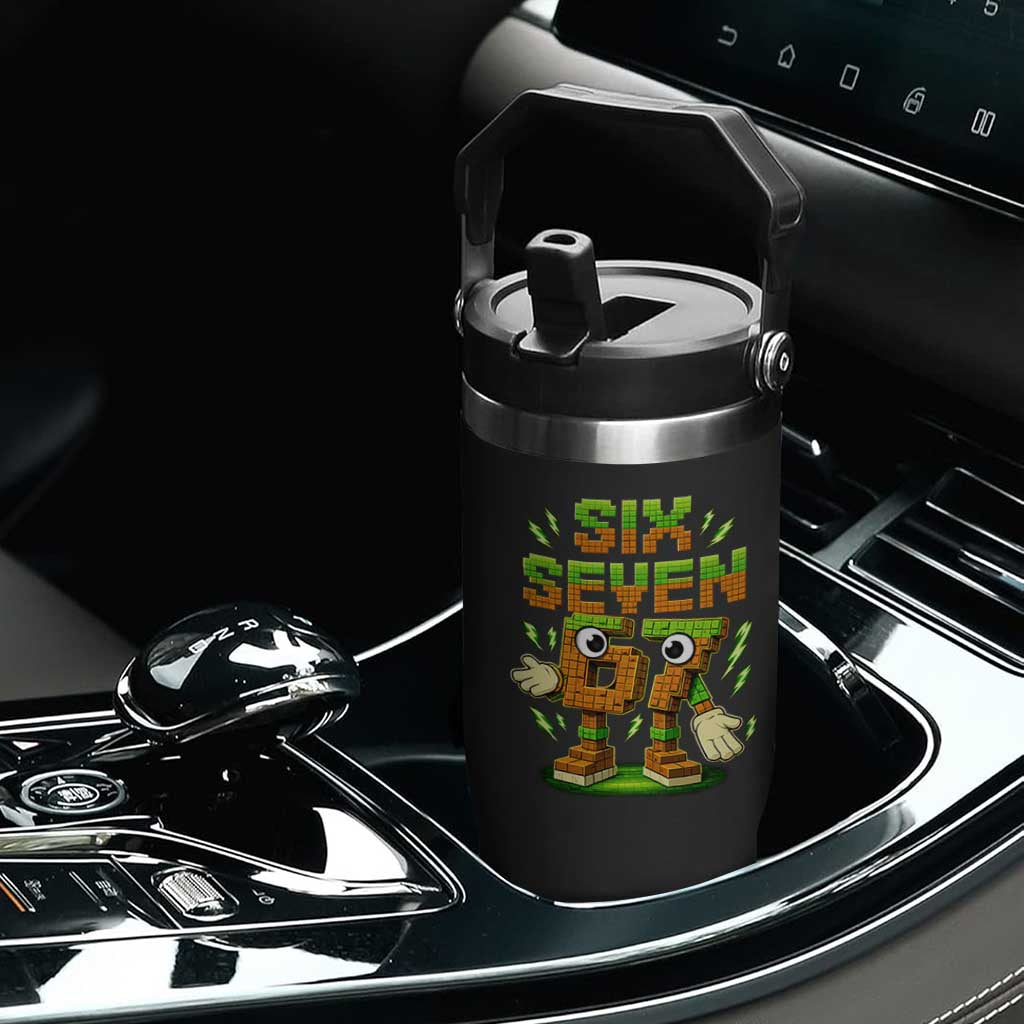 Six Seven Brainrot Italian Funny 67 Kids Gaming Meme Flip Straw Tumbler TS10 Print Your Wear