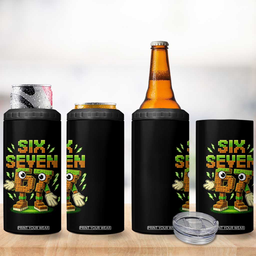 Six Seven Brainrot Italian Funny 67 Kids Gaming Meme 4 in 1 Can Cooler Tumbler TS10 Print Your Wear