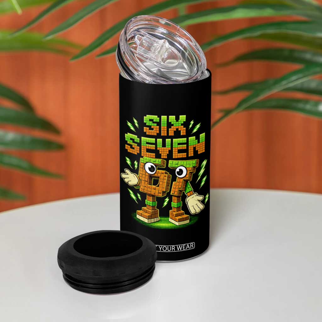 Six Seven Brainrot Italian Funny 67 Kids Gaming Meme 4 in 1 Can Cooler Tumbler TS10 Print Your Wear