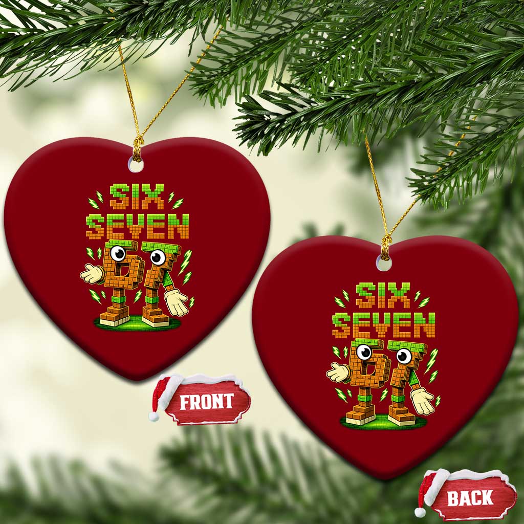 Six Seven Brainrot Italian Funny 67 Kids Gaming Meme Ceramic Ornament TS10 Print Your Wear