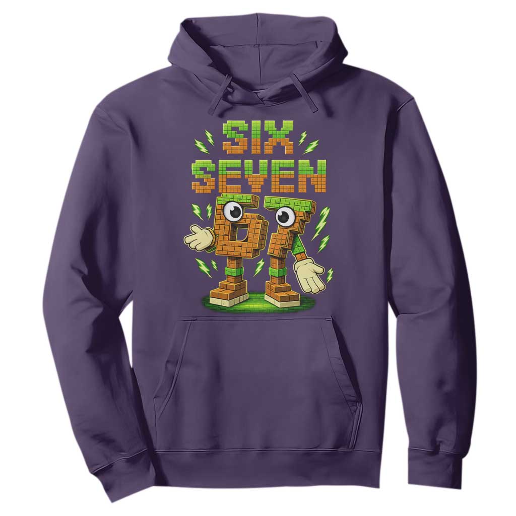 Six Seven Brainrot Italian Funny 67 Kids Gaming Meme Hoodie TS10 Purple Print Your Wear