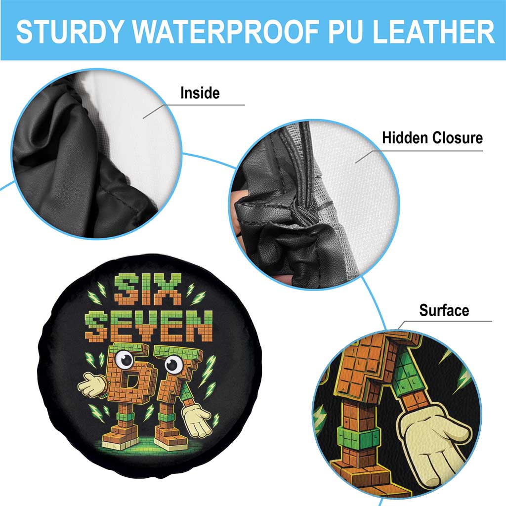 Six Seven Brainrot Italian Funny 67 Kids Gaming Meme Spare Tire Cover TS10 Print Your Wear