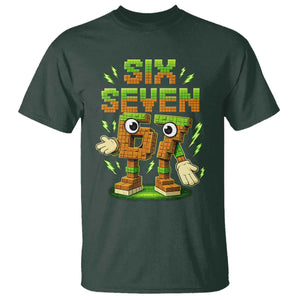 Six Seven Brainrot Italian Funny 67 Kids Gaming Meme T Shirt TS10 Dark Forest Green Print Your Wear