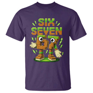 Six Seven Brainrot Italian Funny 67 Kids Gaming Meme T Shirt TS10 Purple Print Your Wear