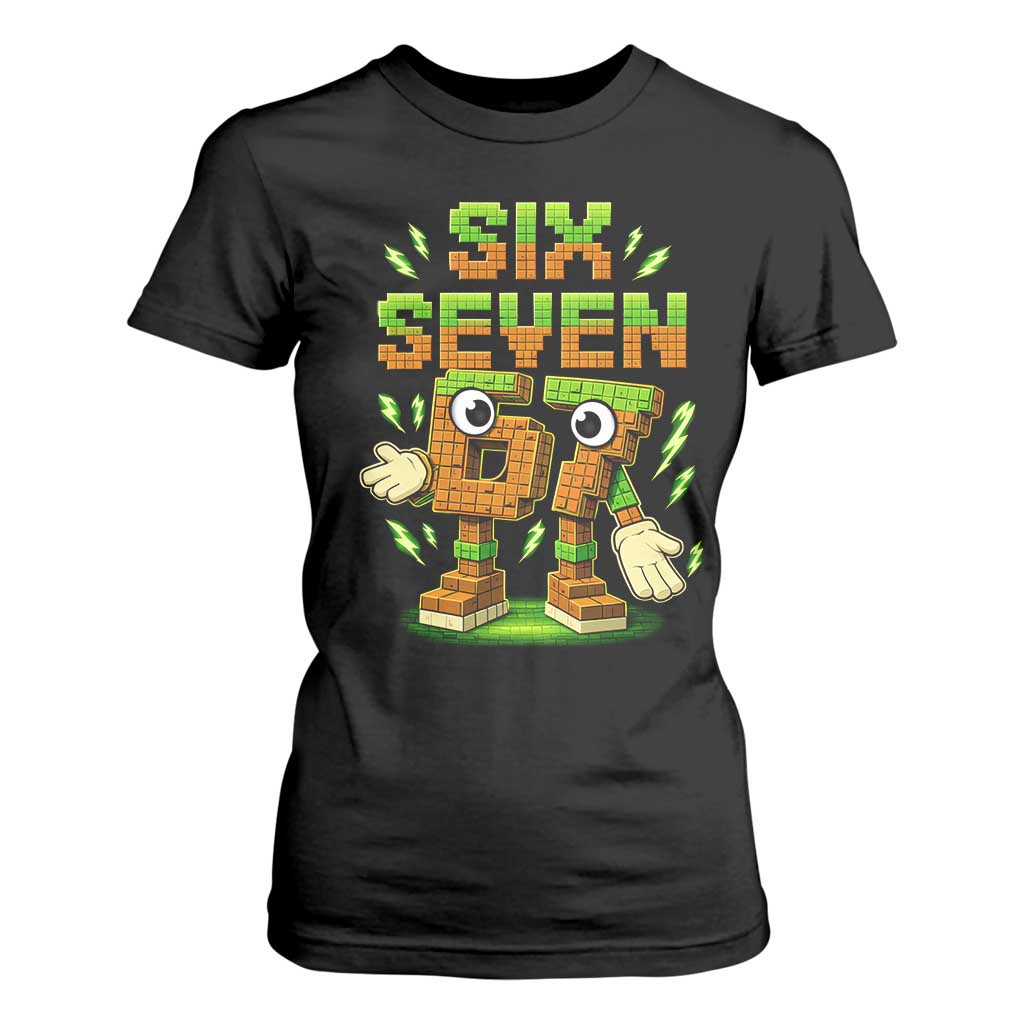 Six Seven Brainrot Italian Funny 67 Kids Gaming Meme T Shirt For Women TS10 Black Print Your Wear