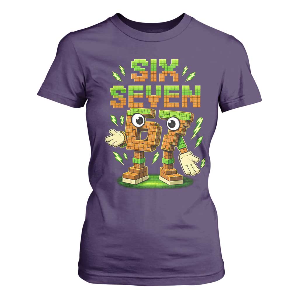 Six Seven Brainrot Italian Funny 67 Kids Gaming Meme T Shirt For Women TS10 Purple Print Your Wear