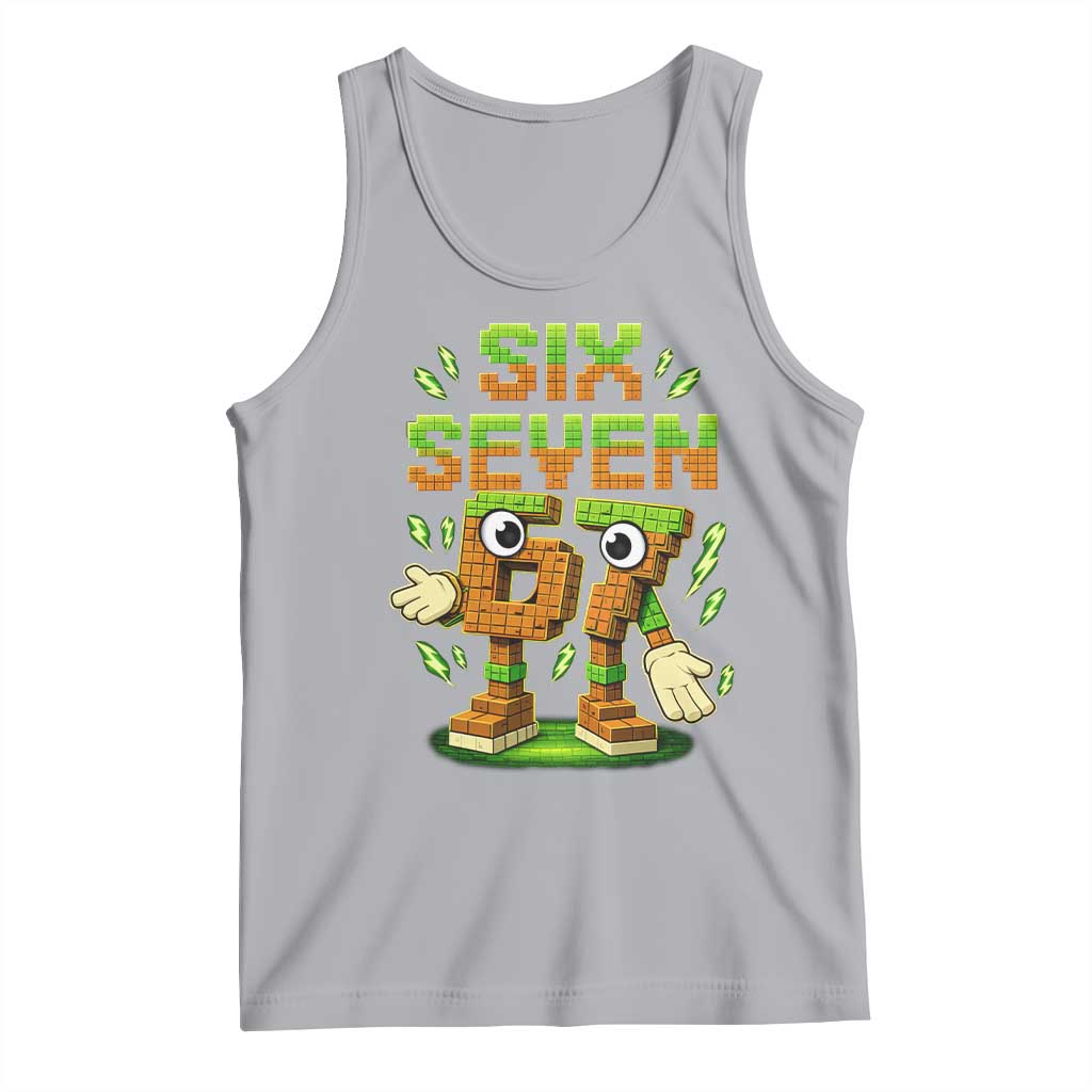 Six Seven Brainrot Italian Funny 67 Kids Gaming Meme Tank Top TS10 Athletic Heather Print Your Wear