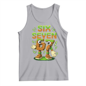 Six Seven Brainrot Italian Funny 67 Kids Gaming Meme Tank Top TS10 Athletic Heather Print Your Wear