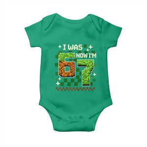 I Was 6 Now Im 7 Baby Onesie Funny Six Seven 7th Birthday 67 Gaming Meme TS10 Irish Green Print Your Wear