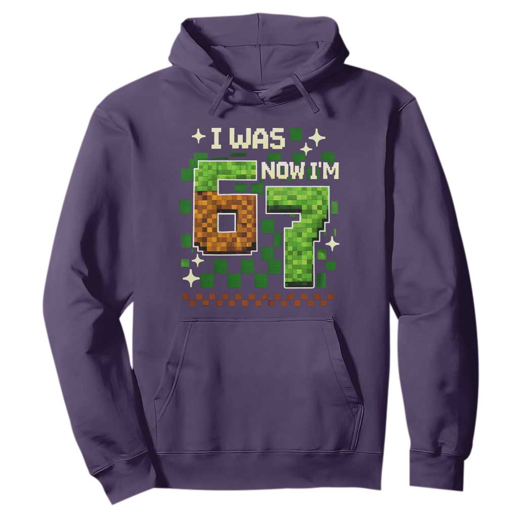 I Was 6 Now Im 7 Hoodie Funny Six Seven 7th Birthday 67 Gaming Meme TS10 Purple Print Your Wear