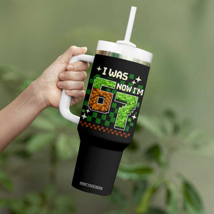 I Was 6 Now Im 7 Tumbler With Handle Funny Six Seven 7th Birthday 67 Gaming Meme TS10 Print Your Wear