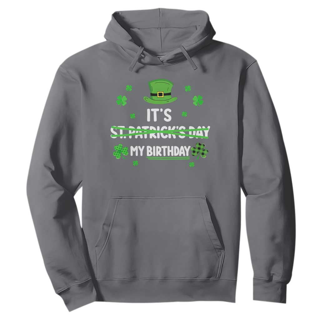 Funny Birthday St Patricks Day Hoodie Funny Shamrock Born Lucky Irish Bday TS10 Charcoal Print Your Wear