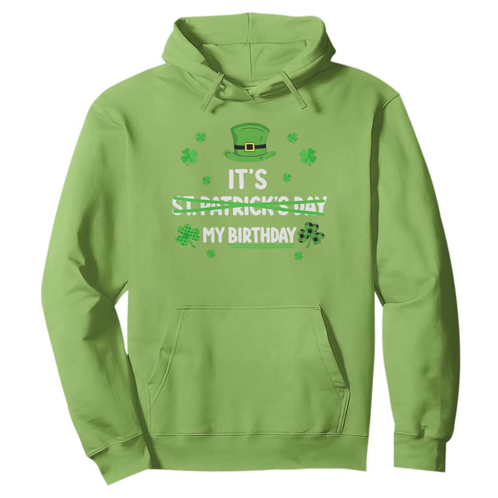 Funny Birthday St Patricks Day Hoodie Funny Shamrock Born Lucky Irish Bday TS10 Lime Print Your Wear