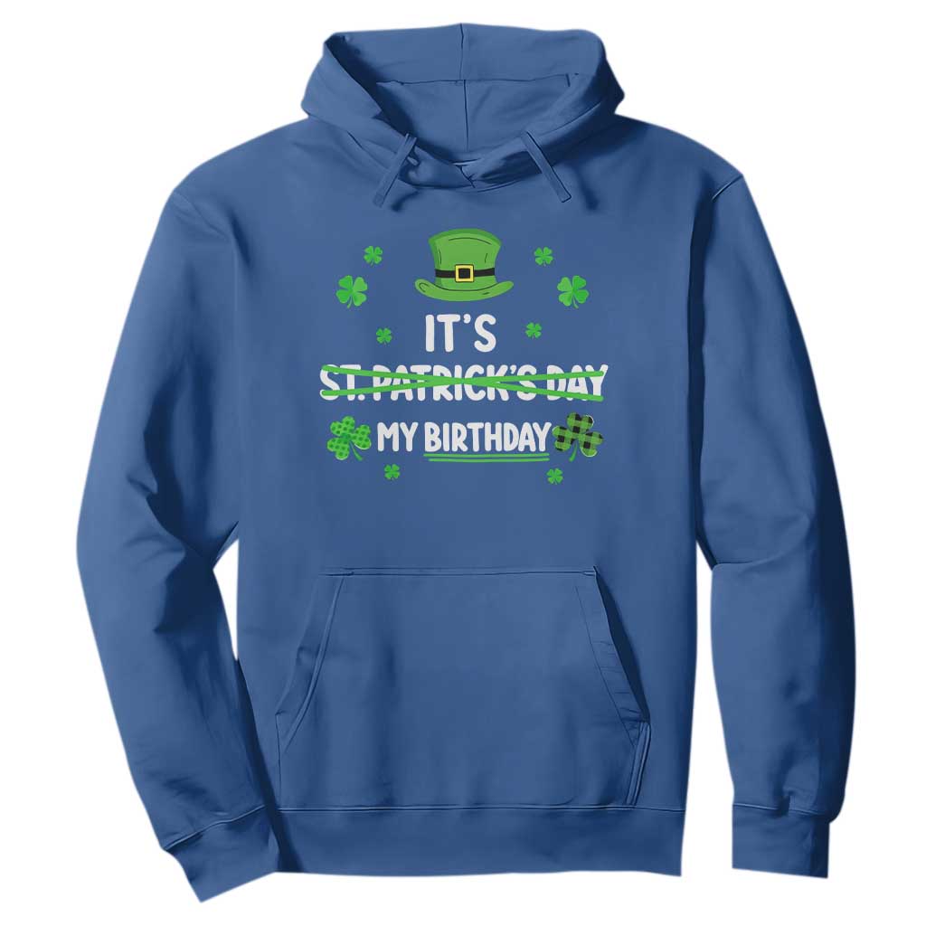 Funny Birthday St Patricks Day Hoodie Funny Shamrock Born Lucky Irish Bday TS10 Royal Blue Print Your Wear