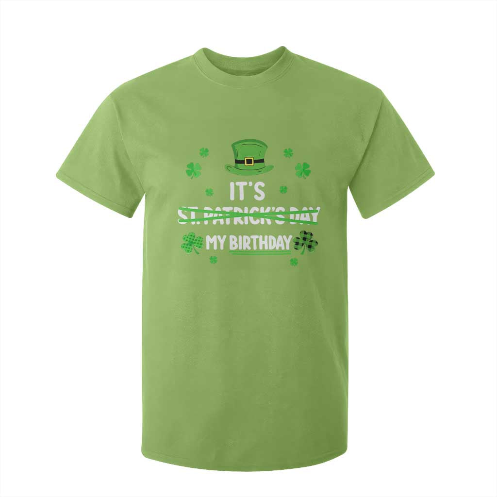 Funny Birthday St Patricks Day T Shirt For Kid Funny Shamrock Born Lucky Irish Bday TS10 Lime Print Your Wear