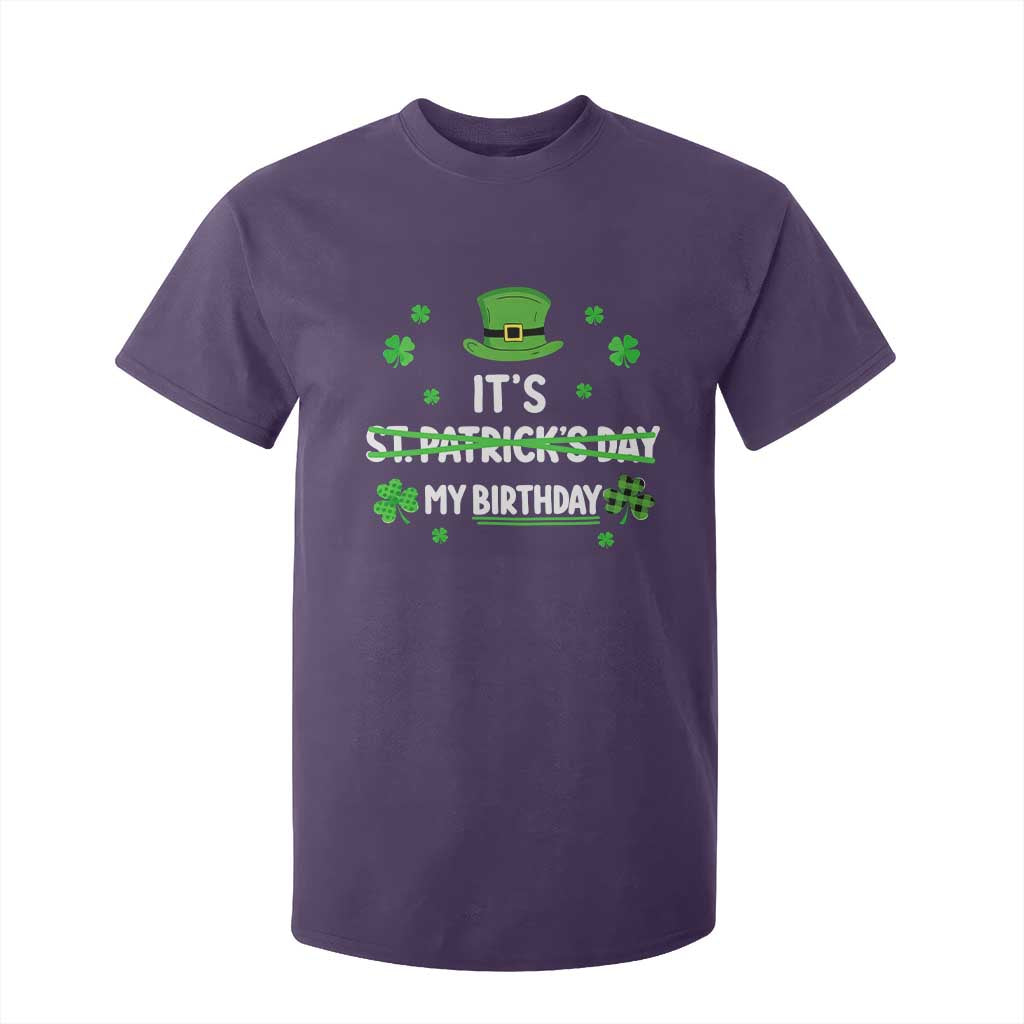 Funny Birthday St Patricks Day T Shirt For Kid Funny Shamrock Born Lucky Irish Bday TS10 Purple Print Your Wear