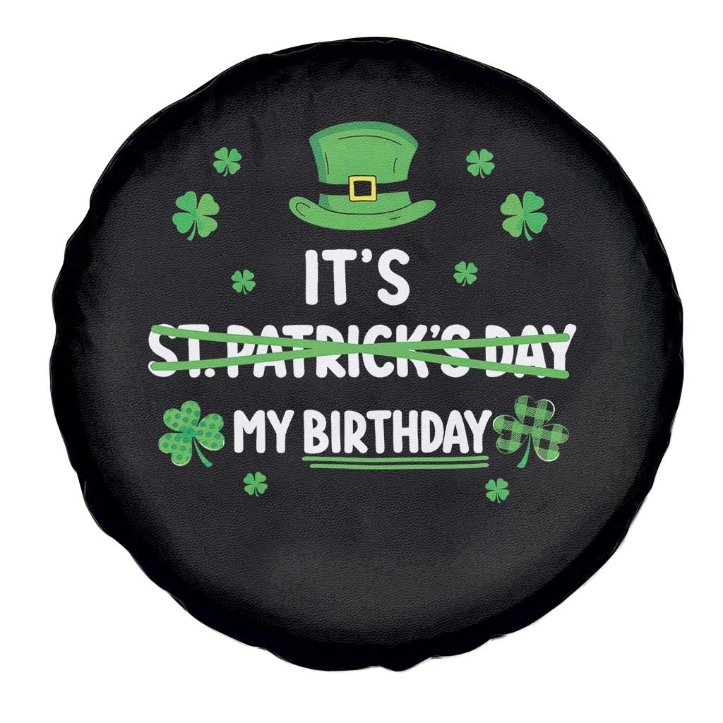 Funny Birthday St Patricks Day Spare Tire Cover Funny Shamrock Born Lucky Irish Bday TS10 Print Your Wear