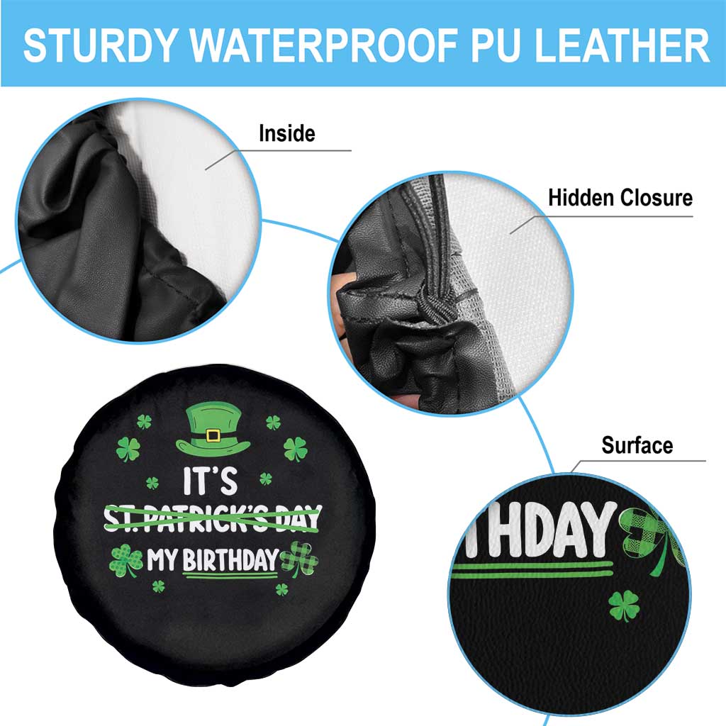 Funny Birthday St Patricks Day Spare Tire Cover Funny Shamrock Born Lucky Irish Bday TS10 Print Your Wear