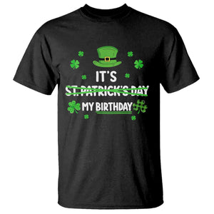 Funny Birthday St Patricks Day T Shirt Funny Shamrock Born Lucky Irish Bday TS10 Black Print Your Wear