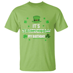 Funny Birthday St Patricks Day T Shirt Funny Shamrock Born Lucky Irish Bday TS10 Lime Print Your Wear