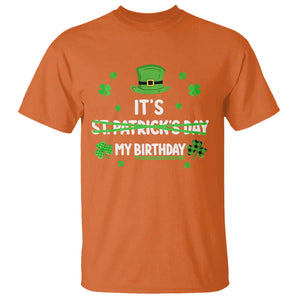 Funny Birthday St Patricks Day T Shirt Funny Shamrock Born Lucky Irish Bday TS10 Orange Print Your Wear