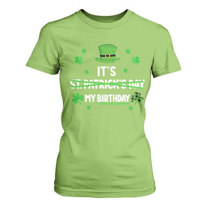 Funny Birthday St Patricks Day T Shirt For Women Funny Shamrock Born Lucky Irish Bday TS10 Lime Print Your Wear