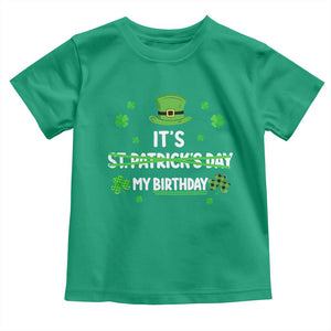 Funny Birthday St Patricks Day Toddler T Shirt Funny Shamrock Born Lucky Irish Bday TS10 Irish Green Print Your Wear