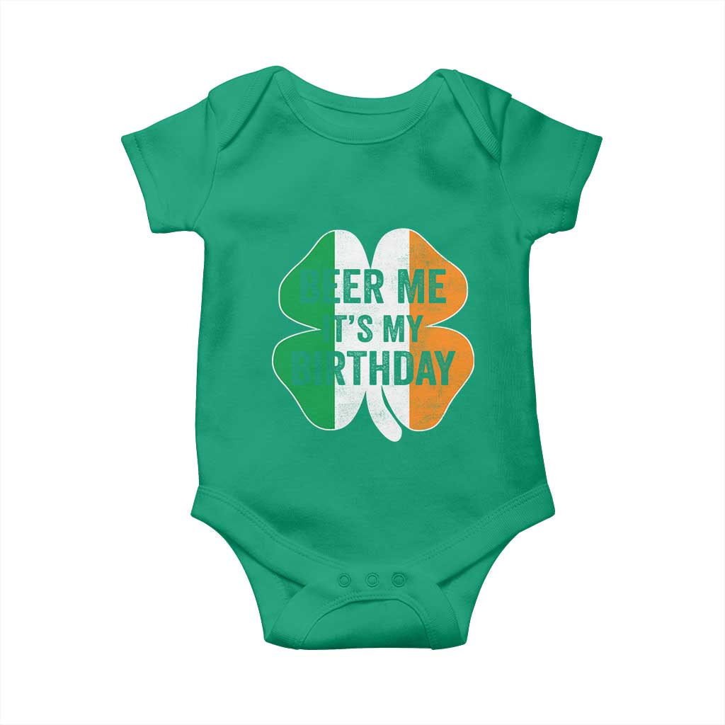 Funny Birthday St Patricks Day Baby Onesie Beer Me Its My Birthday Ireland Irish Shamrock TS10 Irish Green Print Your Wear