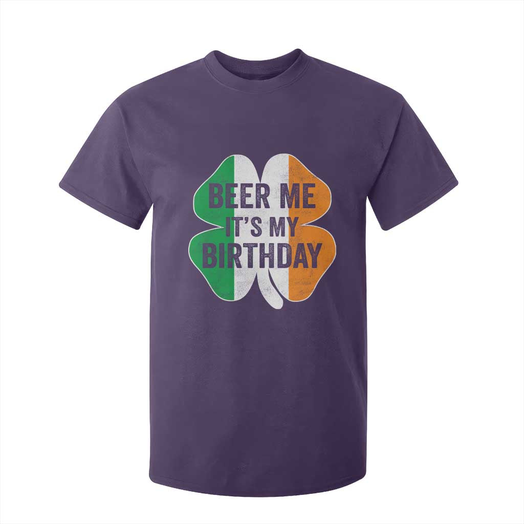 Funny Birthday St Patricks Day T Shirt For Kid Beer Me Its My Birthday Ireland Irish Shamrock TS10 Purple Print Your Wear