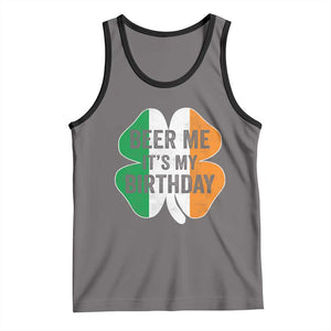 Funny Birthday St Patricks Day Tank Top Beer Me Its My Birthday Ireland Irish Shamrock TS10 Deep Heather Black Print Your Wear