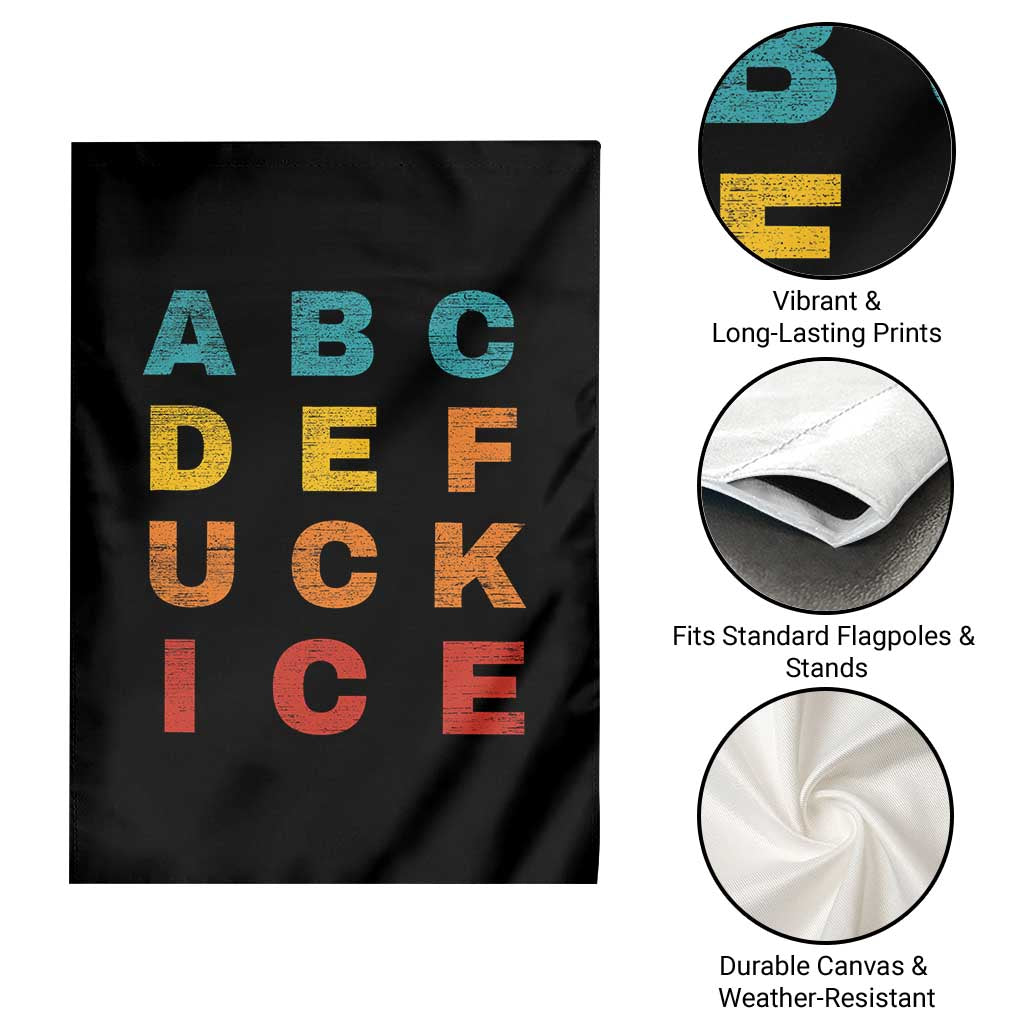 Fck Ice Garden Flag Retro Protest Chinga La Migra Subtle FDT TS10 Print Your Wear