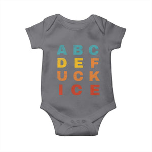 Fck Ice Baby Onesie Retro Protest Chinga La Migra Subtle FDT TS10 Charcoal Print Your Wear