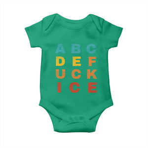 Fck Ice Baby Onesie Retro Protest Chinga La Migra Subtle FDT TS10 Irish Green Print Your Wear