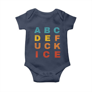 Fck Ice Baby Onesie Retro Protest Chinga La Migra Subtle FDT TS10 Navy Print Your Wear