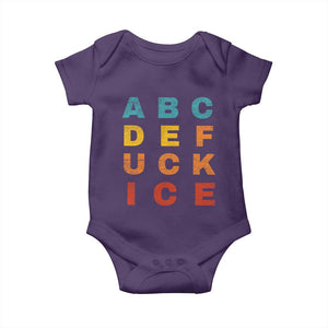 Fck Ice Baby Onesie Retro Protest Chinga La Migra Subtle FDT TS10 Purple Print Your Wear