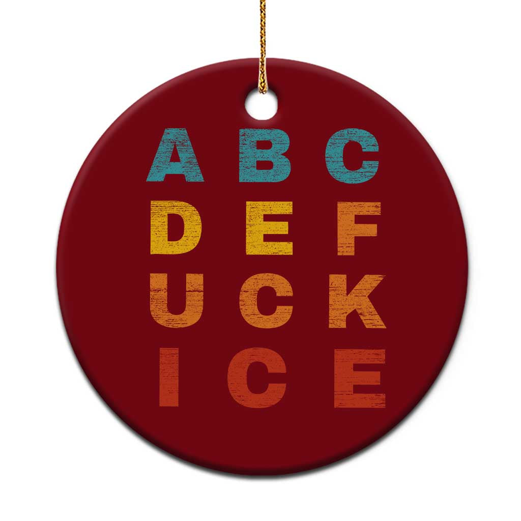 Fck Ice Ceramic Ornament Retro Protest Chinga La Migra Subtle FDT TS10 1pc Red Print Your Wear